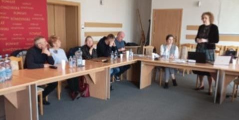 Zdjęcie ze szkolenia dla członków Rady Stowarzyszenia ,,Sąsiedzi” oraz pracowników Biura LGD